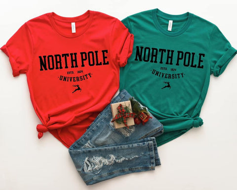 MYSTERY COLOR North Pole University Graphic Tee - RTS